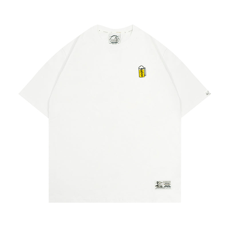 GRAFWU Summer Beer Mini Embroidery T-Shirts