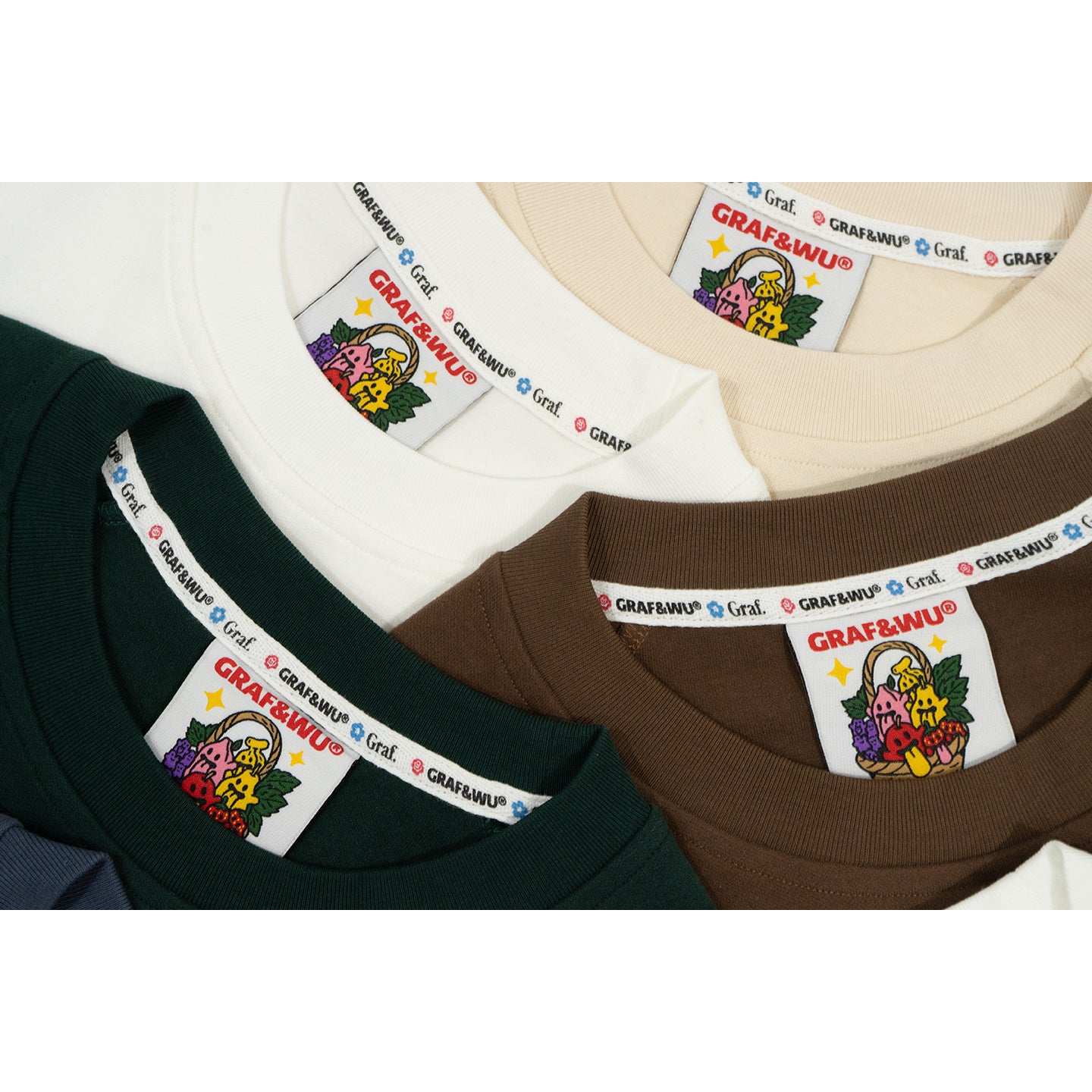 GRAF&WU Fruit Cute Ghost Embroidery long-sleeve Shirt