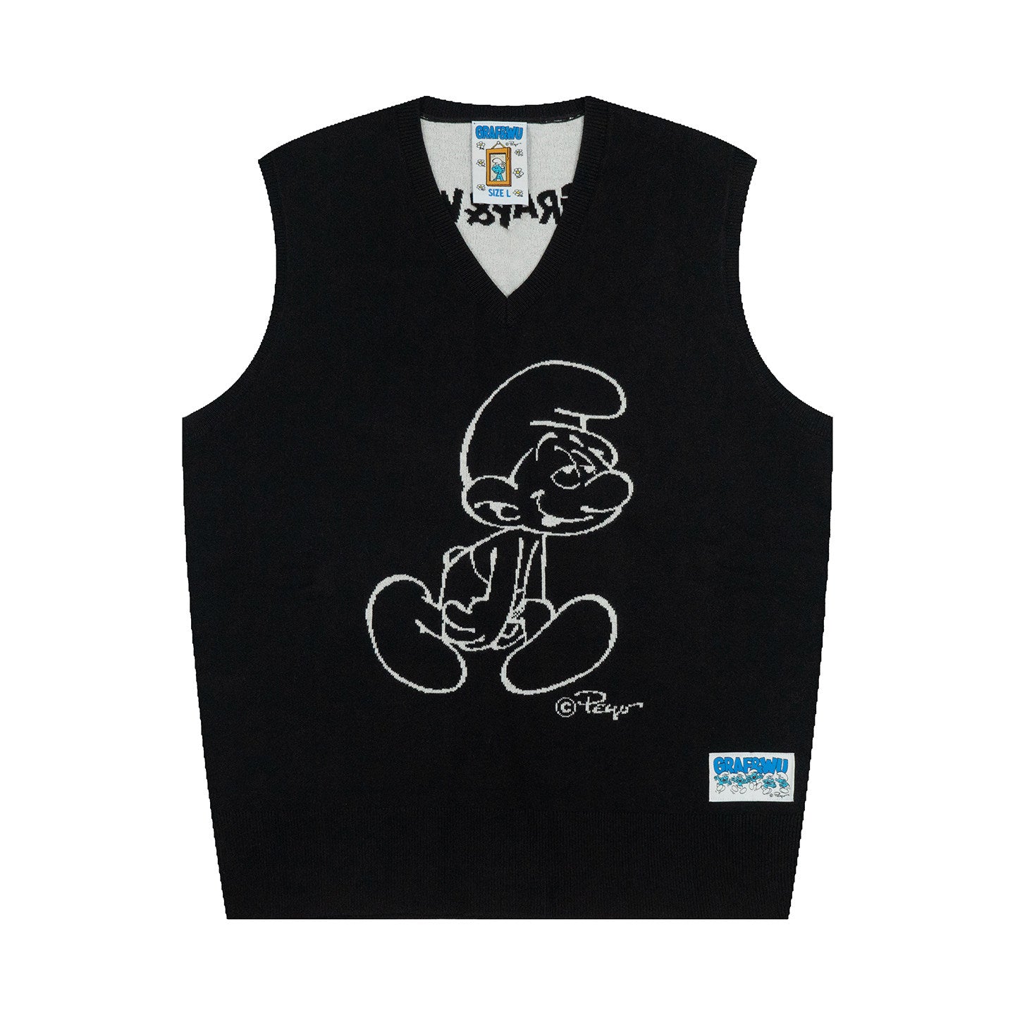 GRAF X SMURF Couple Sleeveless Knitted Sweater Vest
