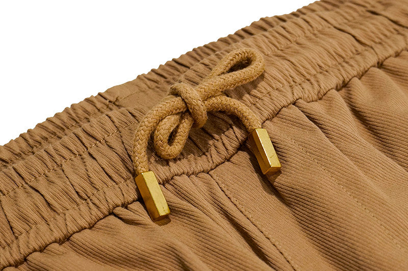 GRAF&WU Casual Fashion Canvas Cargo Side Button Pants