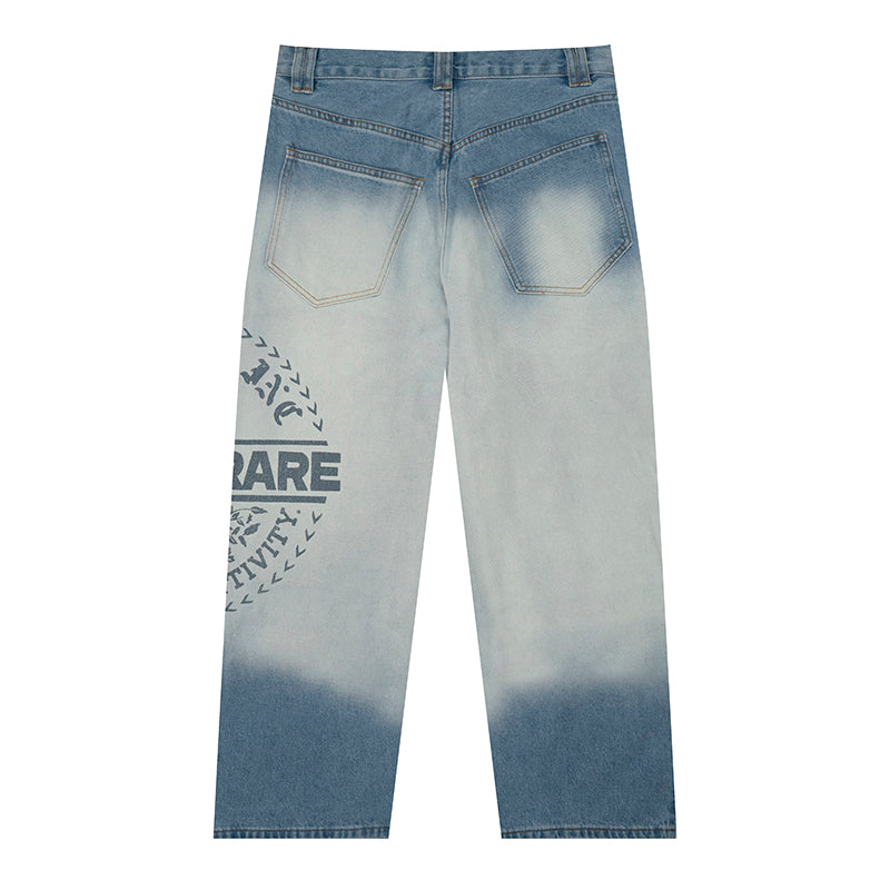 GRAFWU Light Blue Oversized Jeans