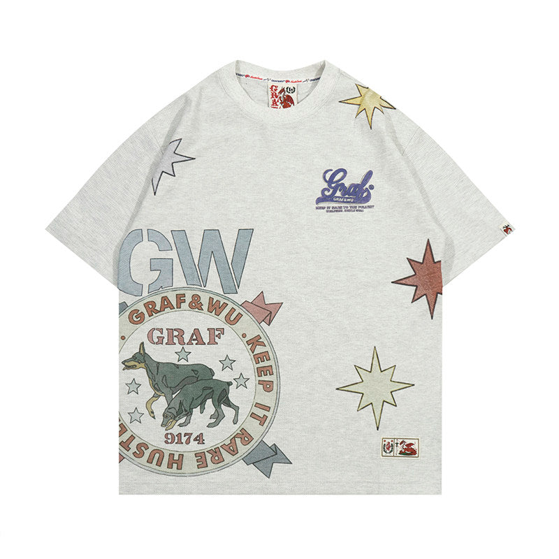 GRAF&WU Ivy Goddess Blessing Graphic Print Streetwear T-shirt