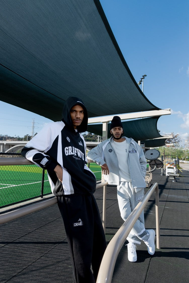 GRAF&WU Football Style Fashion Embroidered Hoodie