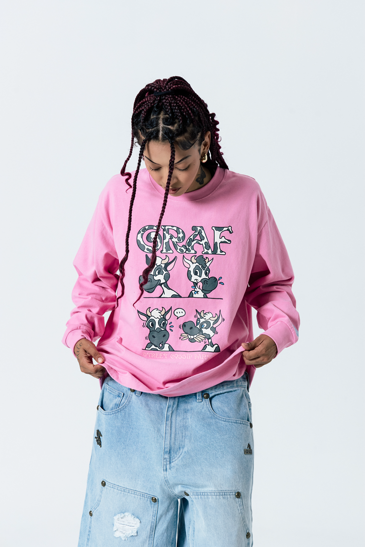 GRAF&WU Street Gossip Series Angel Doberman Long-sleeves Shirt