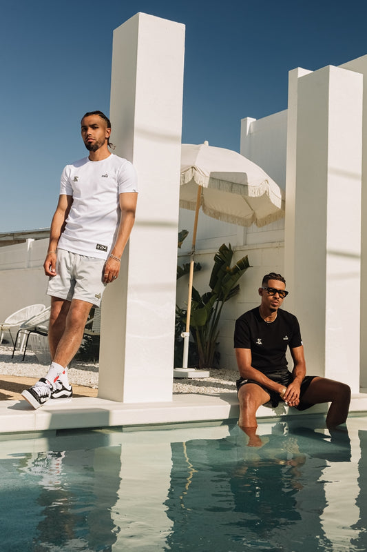 GRAF&WU AK47 Angel Acetate Satin Shorts