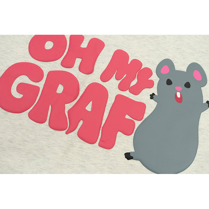 GRAFWU Pocket OhMyGraf Screaming Mouse Cute Design T-Shirt
