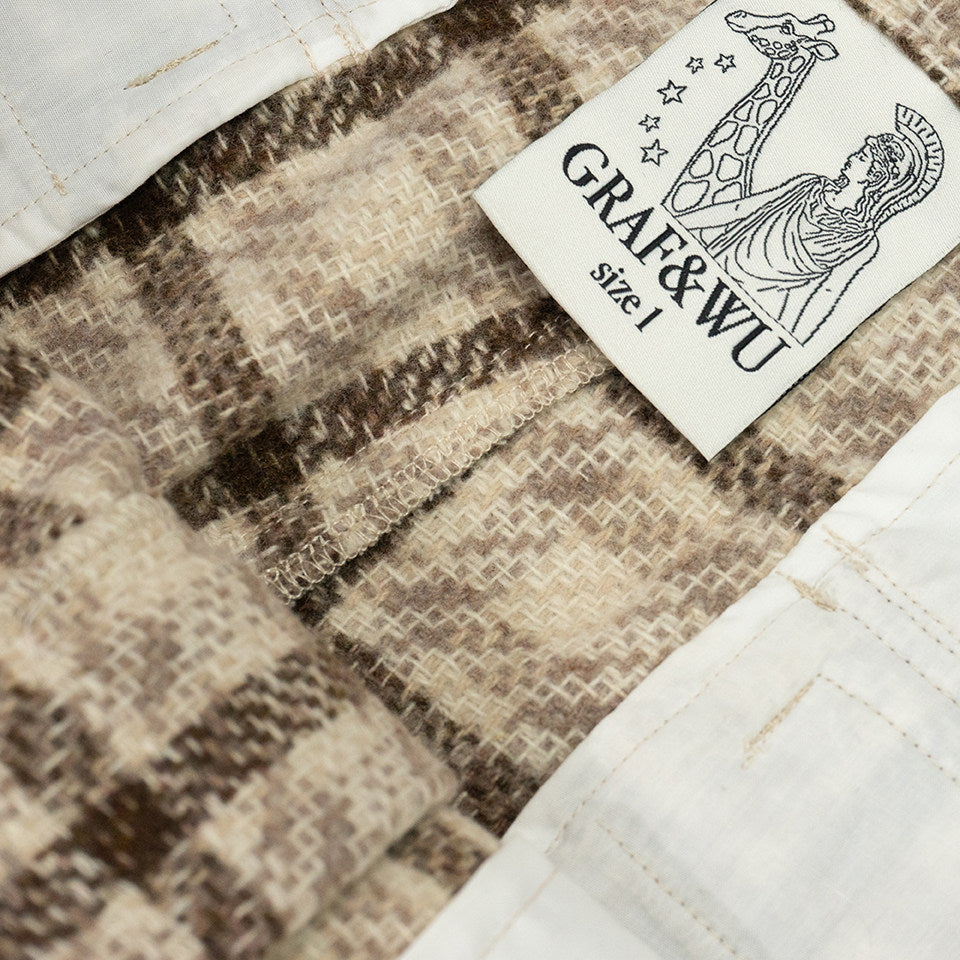 GRAF&WU Hand-sewn Buttons Fashion Design Cargo Wool Trousers
