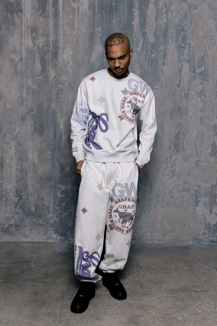 GRAF&WU Doberman Oversize Crew Neck Sweatshirt