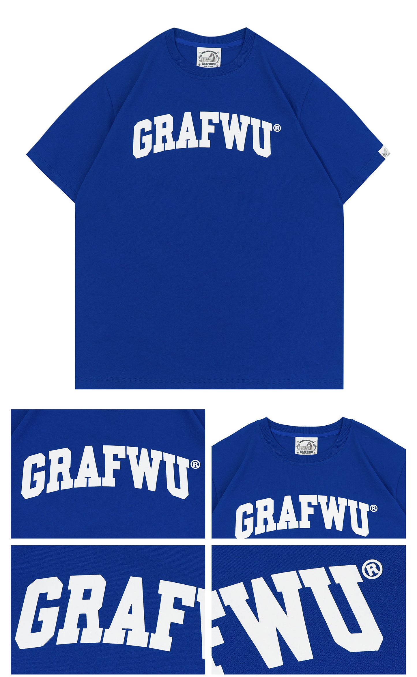 GRAF&WU Brand Logo Fashion Cotton T-shirt
