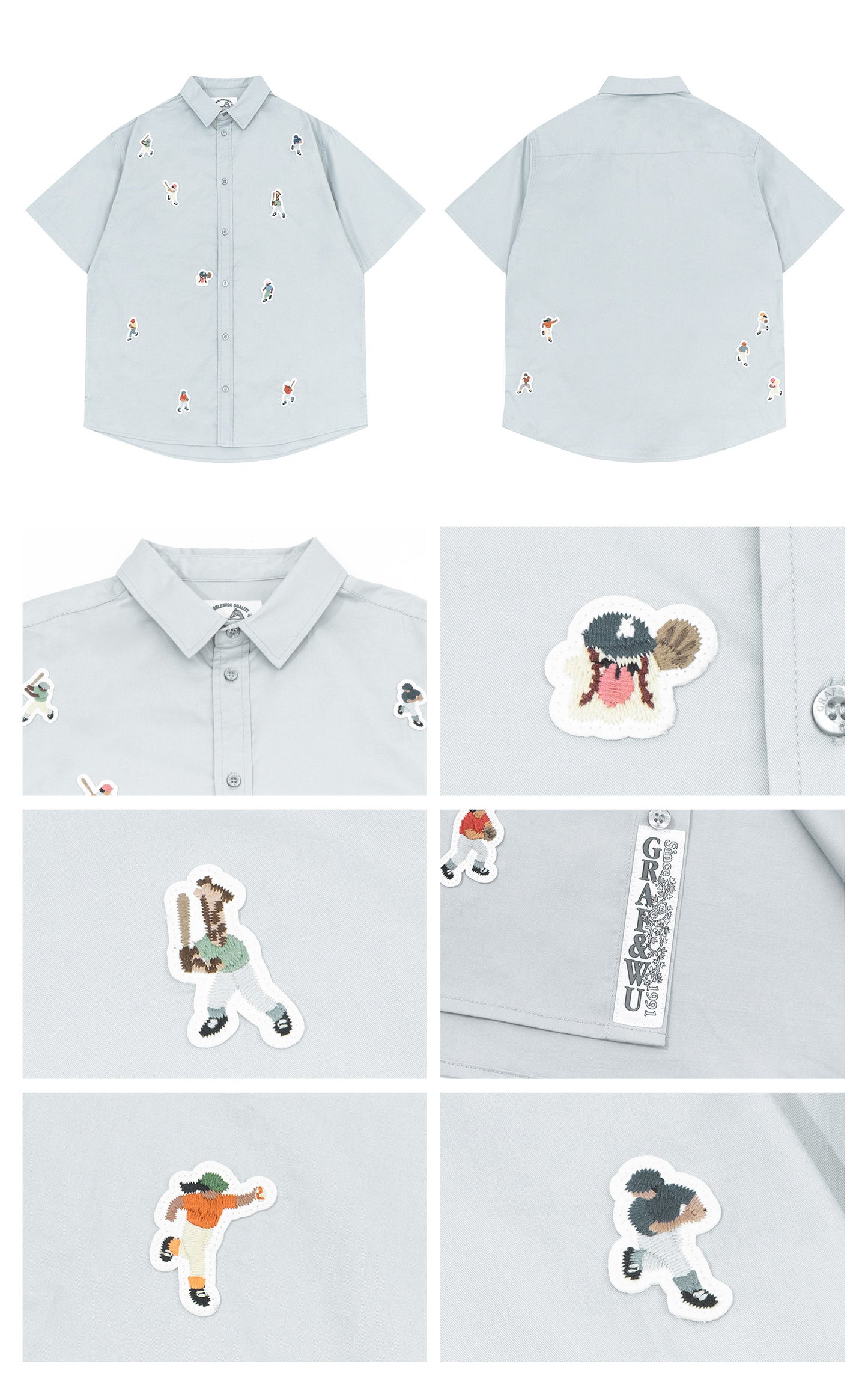 GRAF&WU Sports Giraffe Mini Embroidered T-Shirt