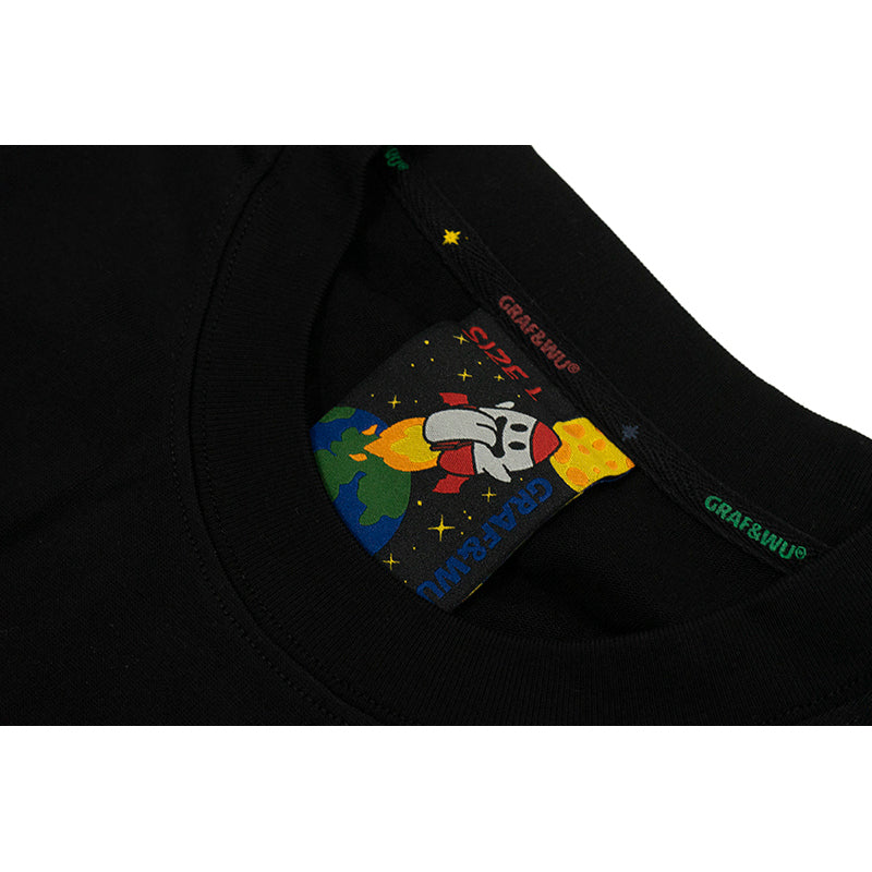 GRAFWU BooGhost Face Rhinestone Decoration T-shirts