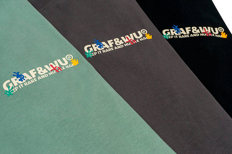 GRAF&WU Brand Letter Print Fashion 100% Cotton T-shirt
