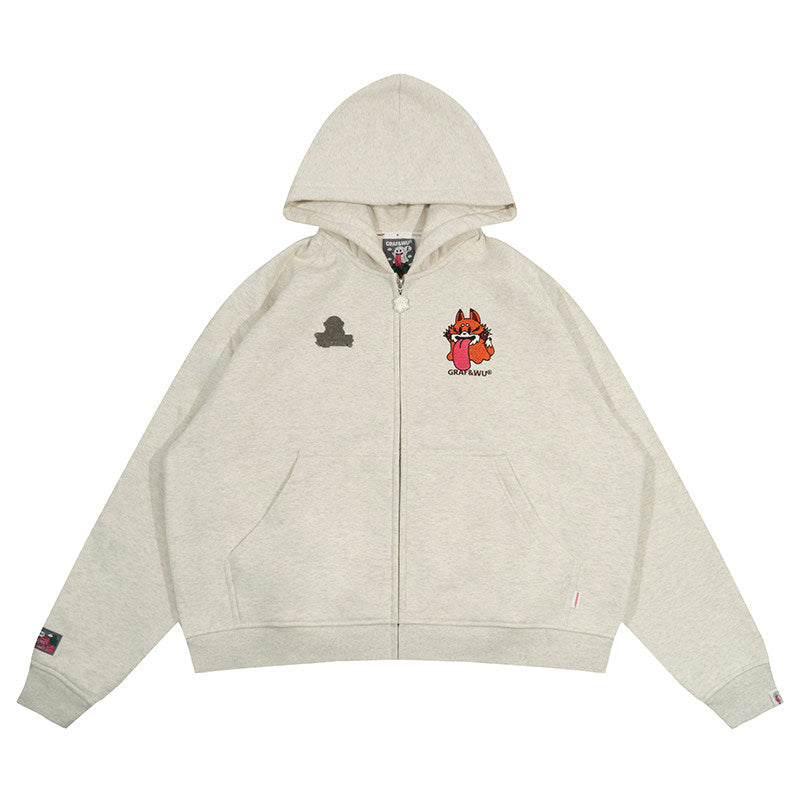 GRAF&WU Halloween Medusa Fairy Zombie Kappa Cute Ghost Zip-up Hoodie