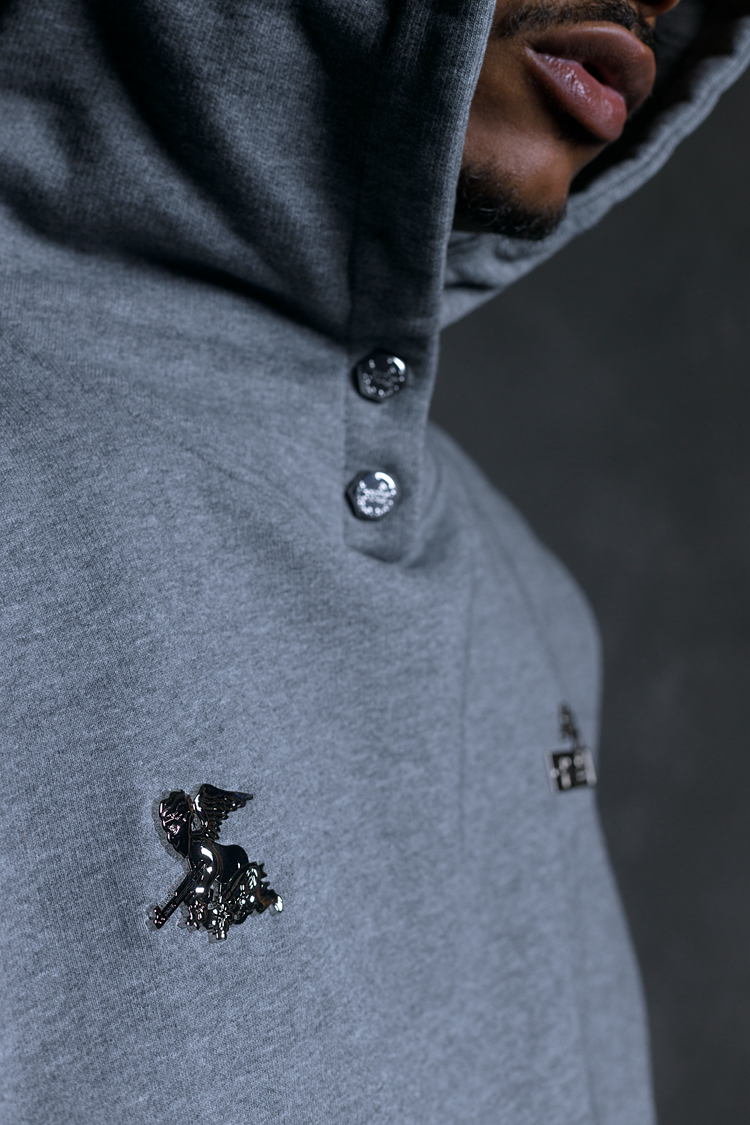 GRAF&WU Metal Buckle Street Loose Deer Angel Sweatshirt Hoodie