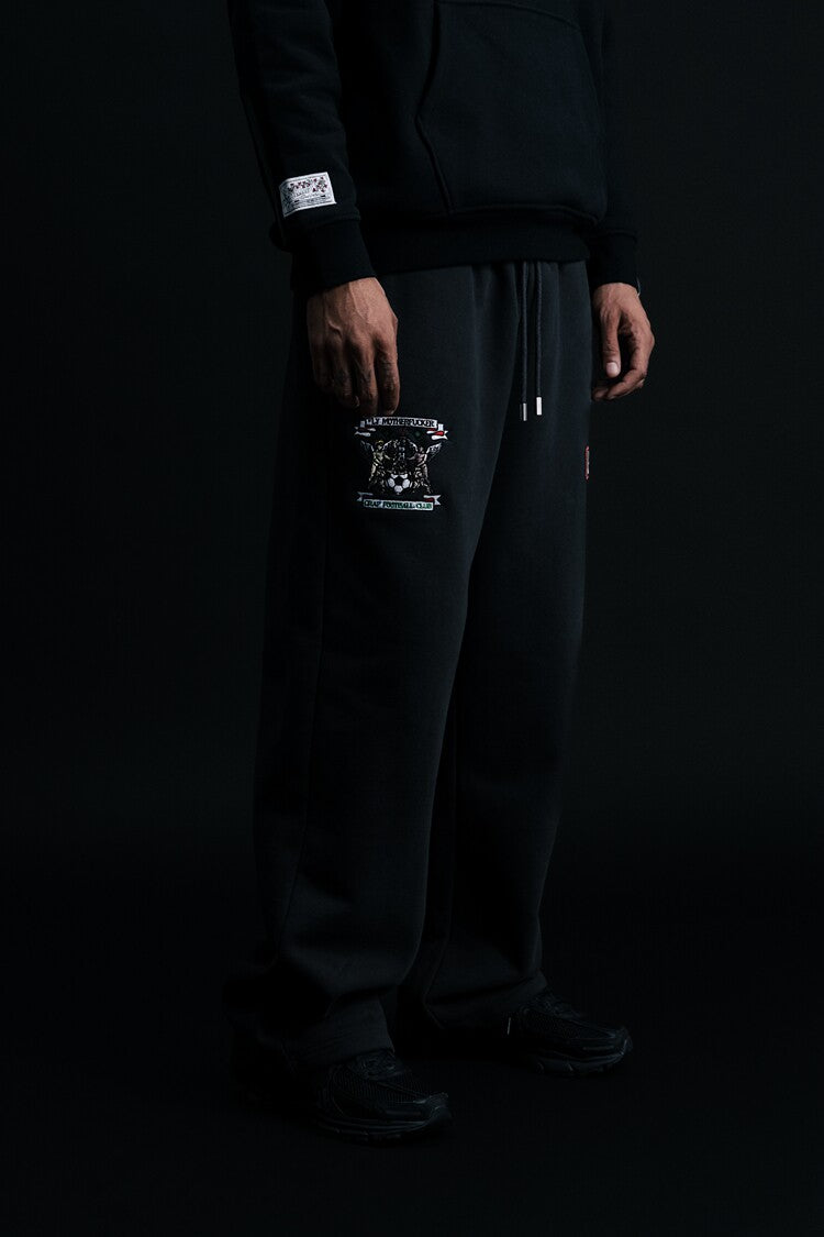 GRAF&WU Football Club Blokecore Floral Angel Devil Fleece Casual Pants