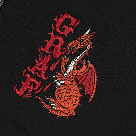 GRAF&WU Knight Slays Dragon Printed Street Hoodie