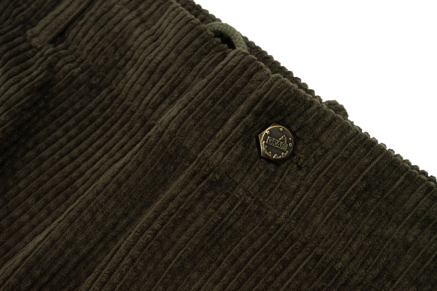 GRAF&WU Fashion Studded Design Corduroy Loose Pants