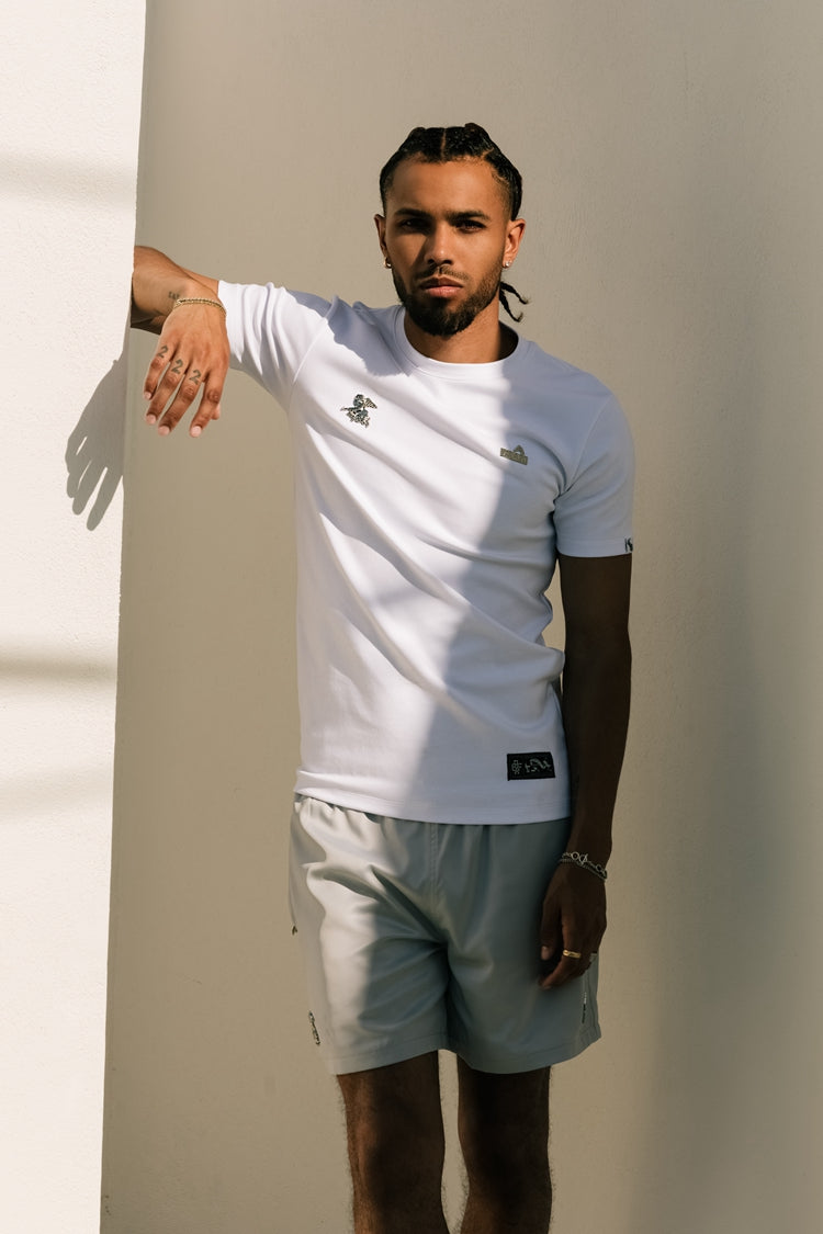 GRAFWU AK47 Angel Acetate Satin Shorts