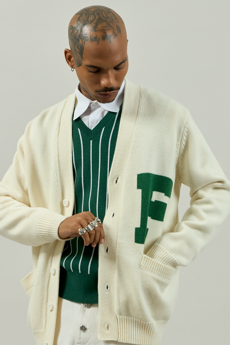 GRAF&WU Winter Vibe Wool Letter man Sweater Knitwear