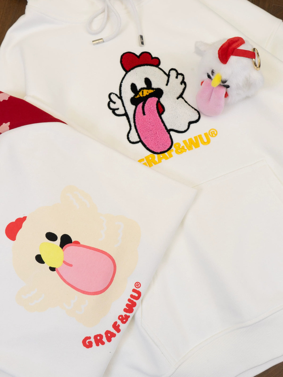 GRAF&WU Chinese Zodiac Character Loose-Fit Hoodie