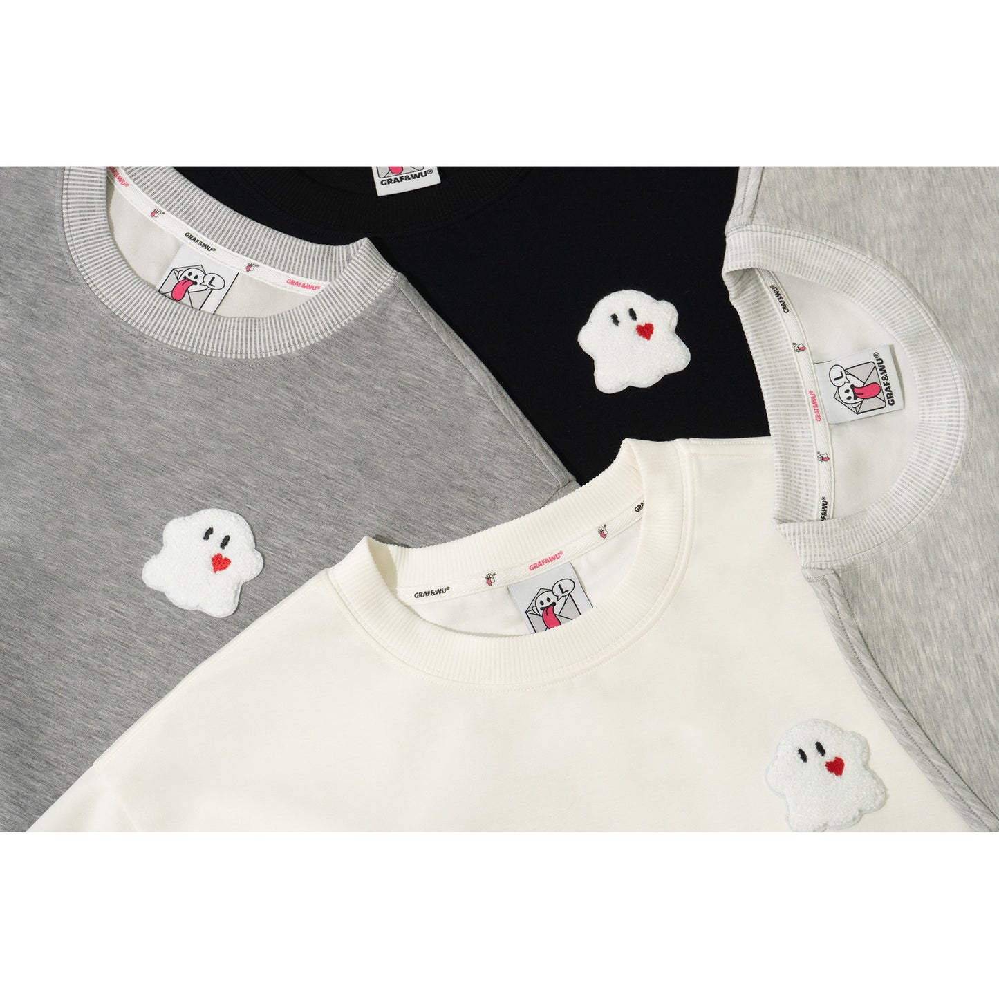 GRAF&WU Fashion Booghost Character Couple T-Shirt Valentine's Day Gifts