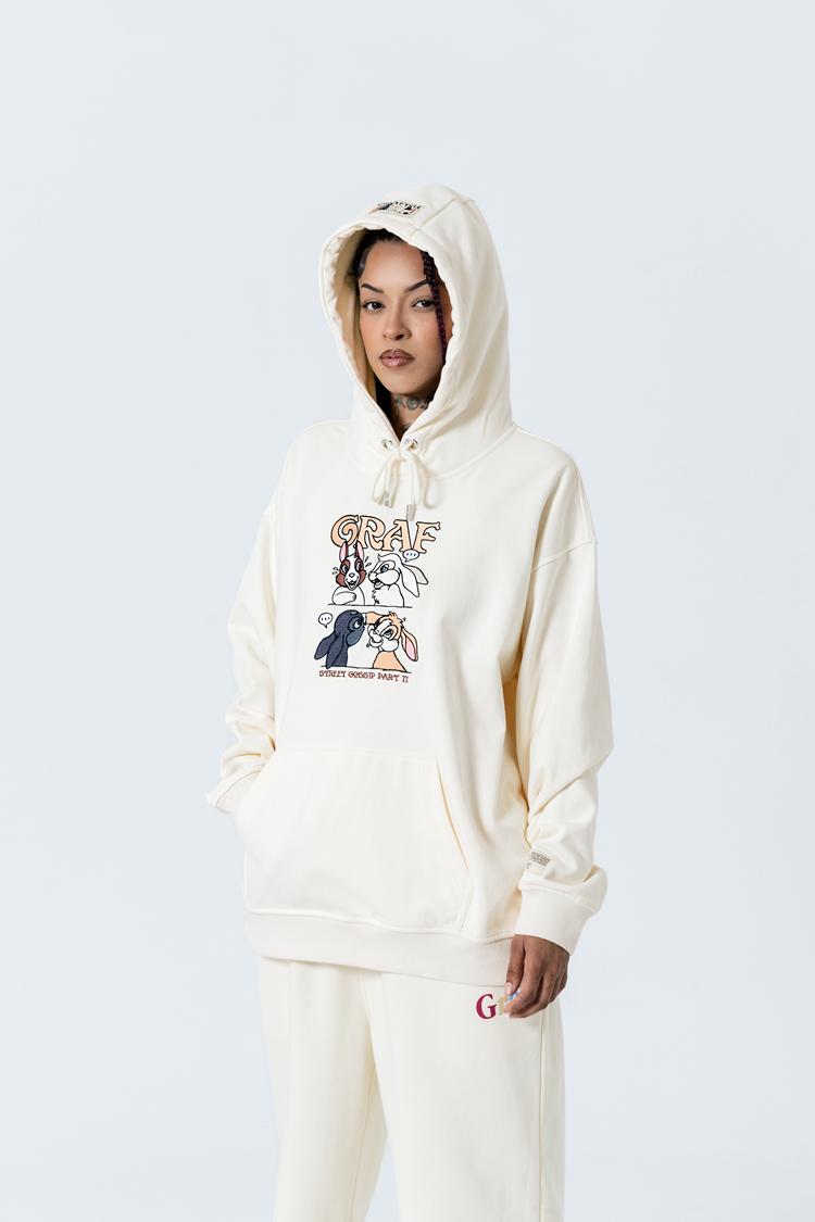 GRAF&WU Street Gossip Series Angel Bunny Doberman Hoodie