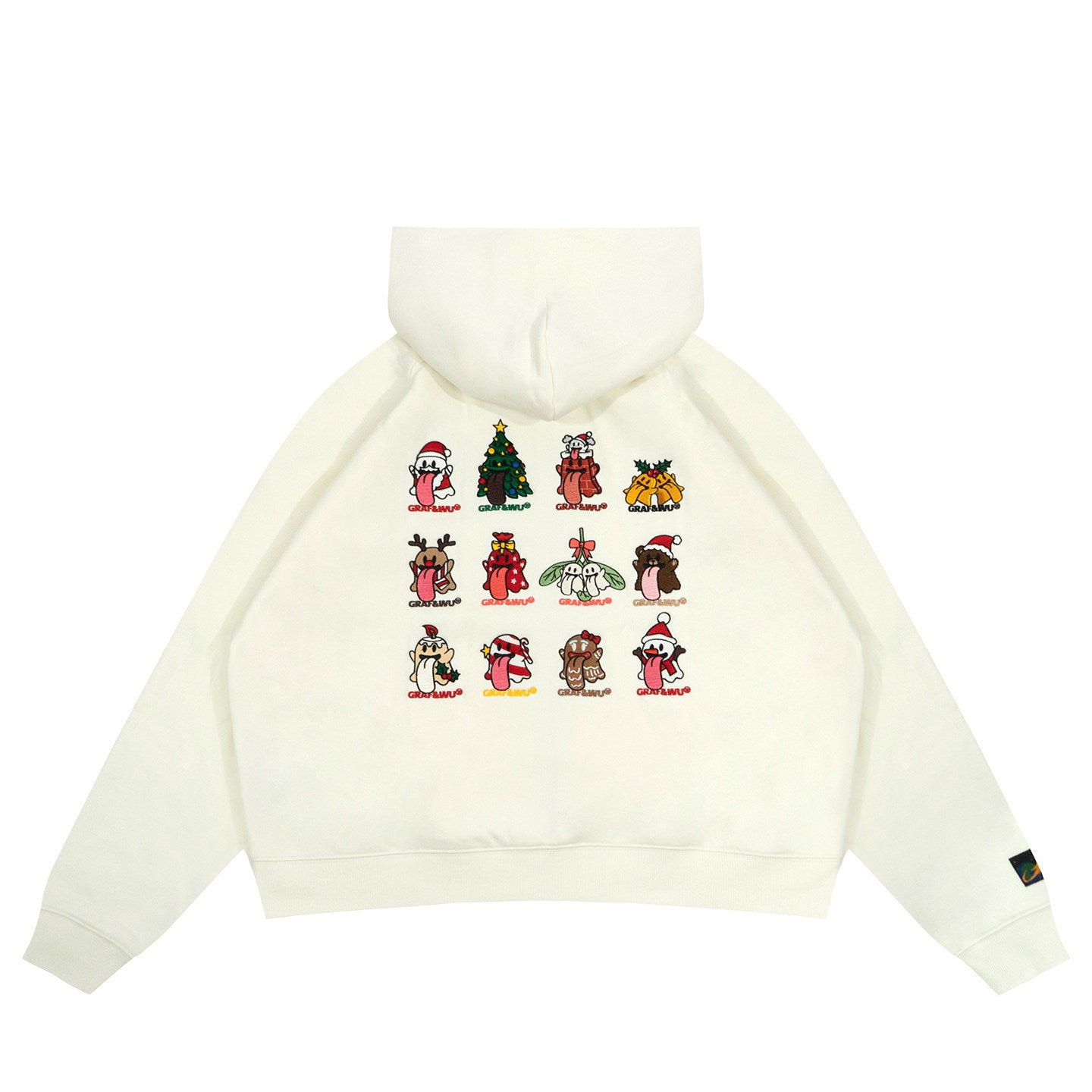GRAF&WU 12 Christmas Cute Ghost Retro Fleece Cardigan Fur Hat