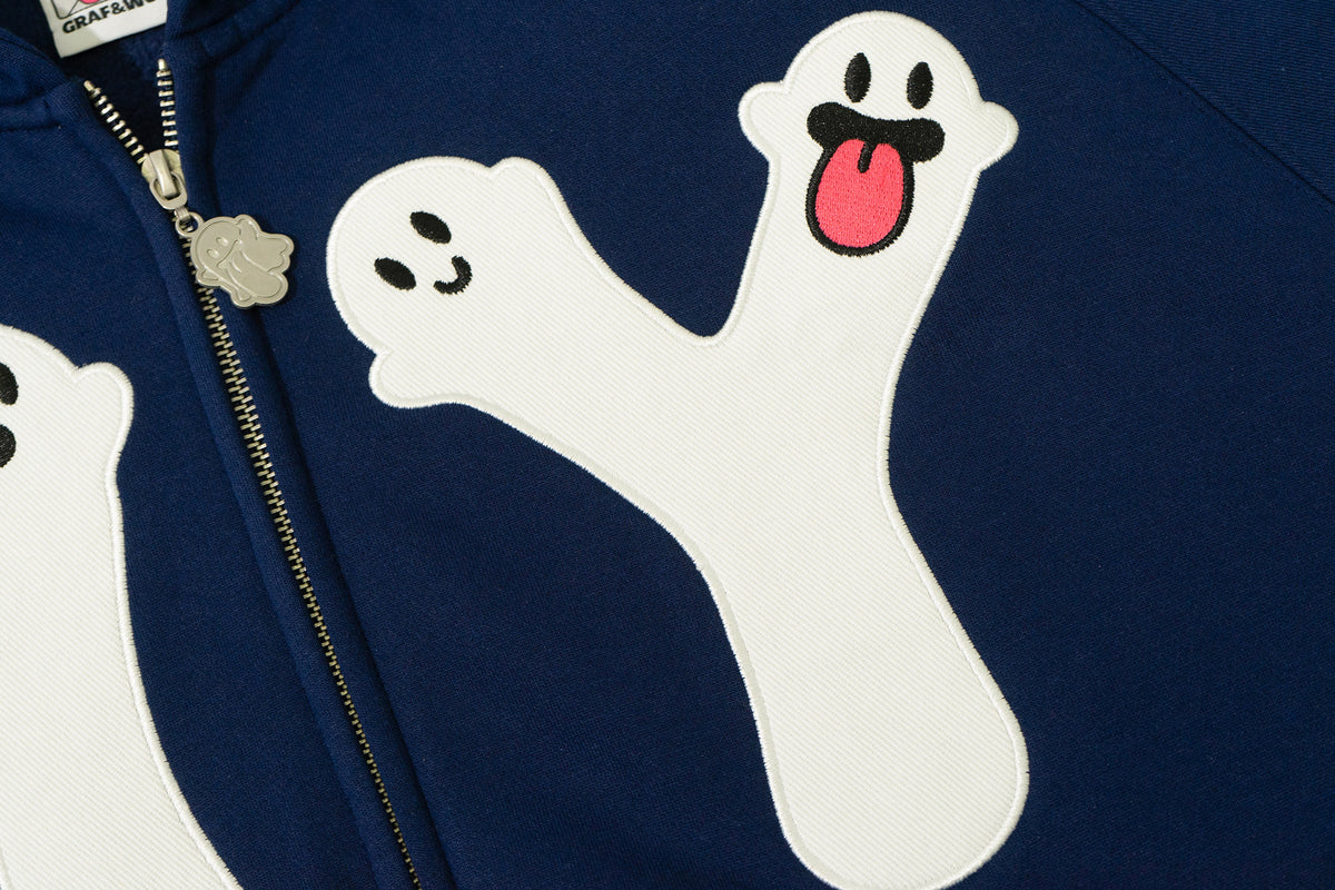 New York Ghost Zip-Up Hoodie for Couples