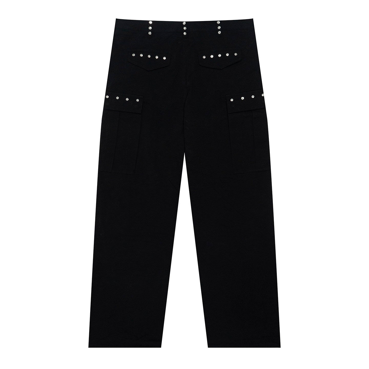 GRAF&WU Riveted Blue Rhinestone design Streetwear M65 Pants