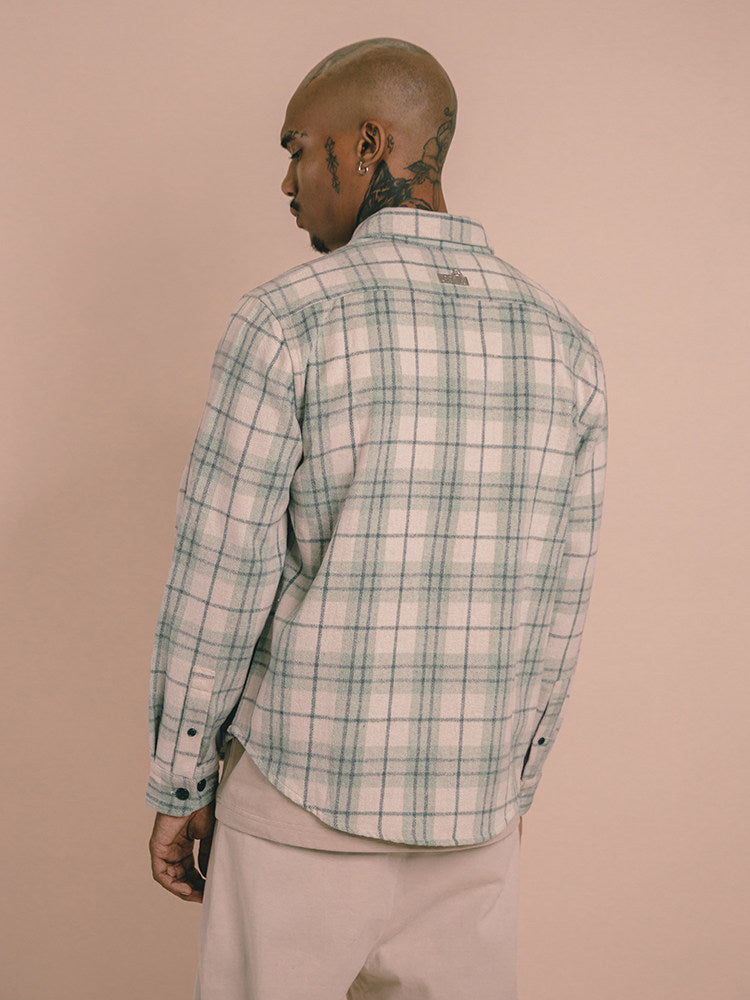 GRAF&WU Brand Letter Embroidered Fashion Flannel Loose Shirt