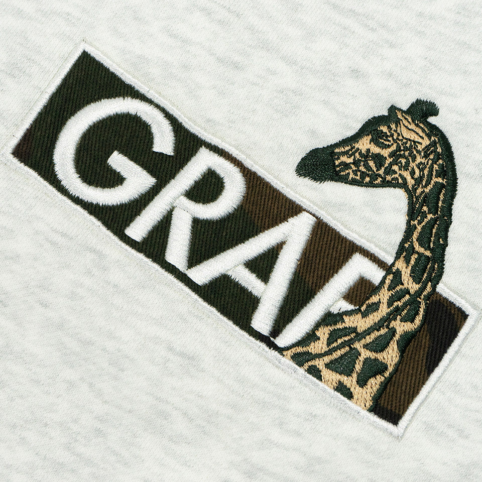 GRAF&WU Camouflage Giraffe Ripped Fleece Sweatpants | Distressed Streetwear Joggers