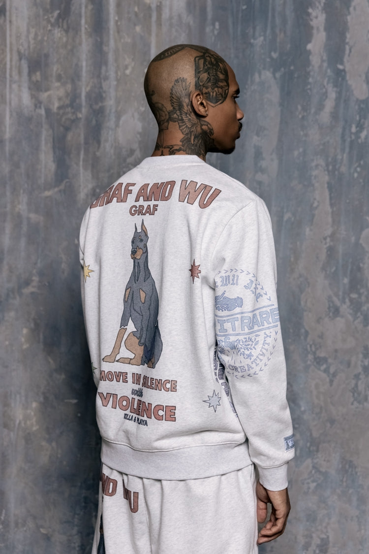 GRAF&WU Doberman Oversize Crew Neck Sweatshirt