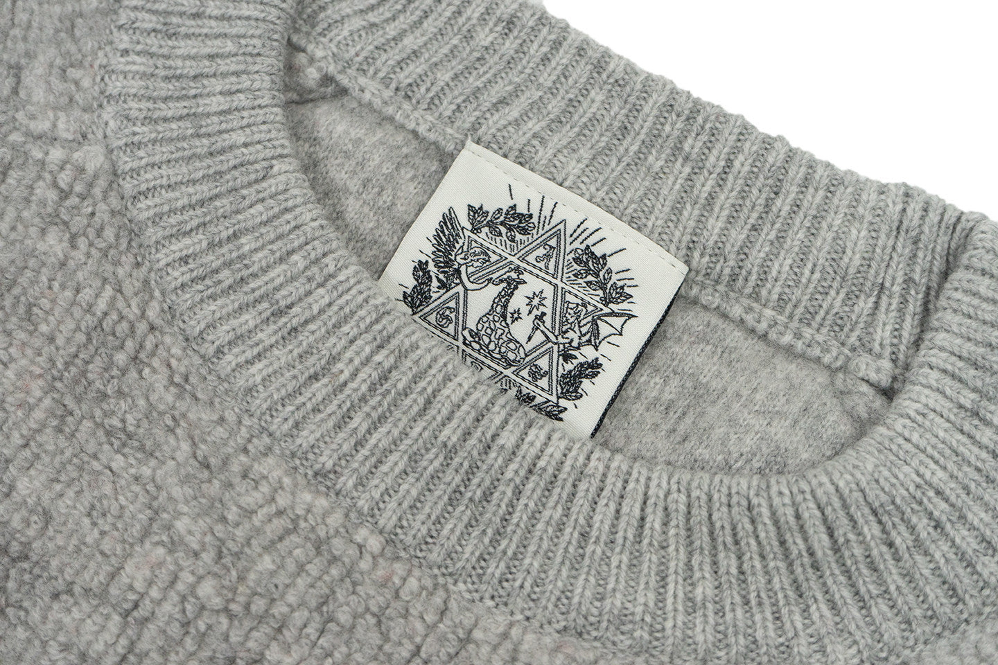 GRAF&WU Cashmere Knitted Soft Crew Neck Thick Sweater