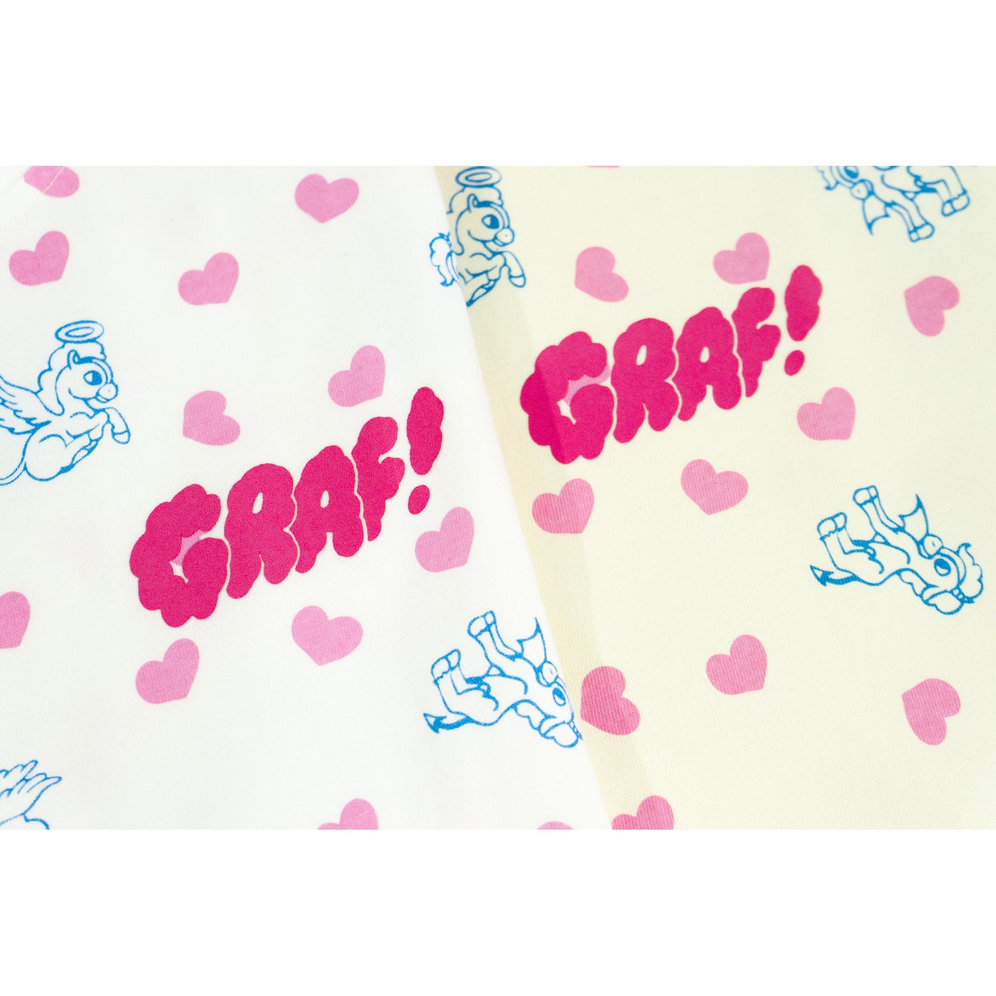 GRAF&WU Cartoon Angel Pony Heart-shaped Cute Aesthetic Cotton T-shirt