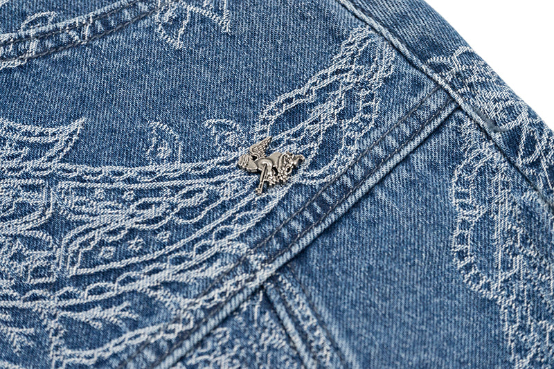 GRAFWU Jacquard Denim Mini Skirt