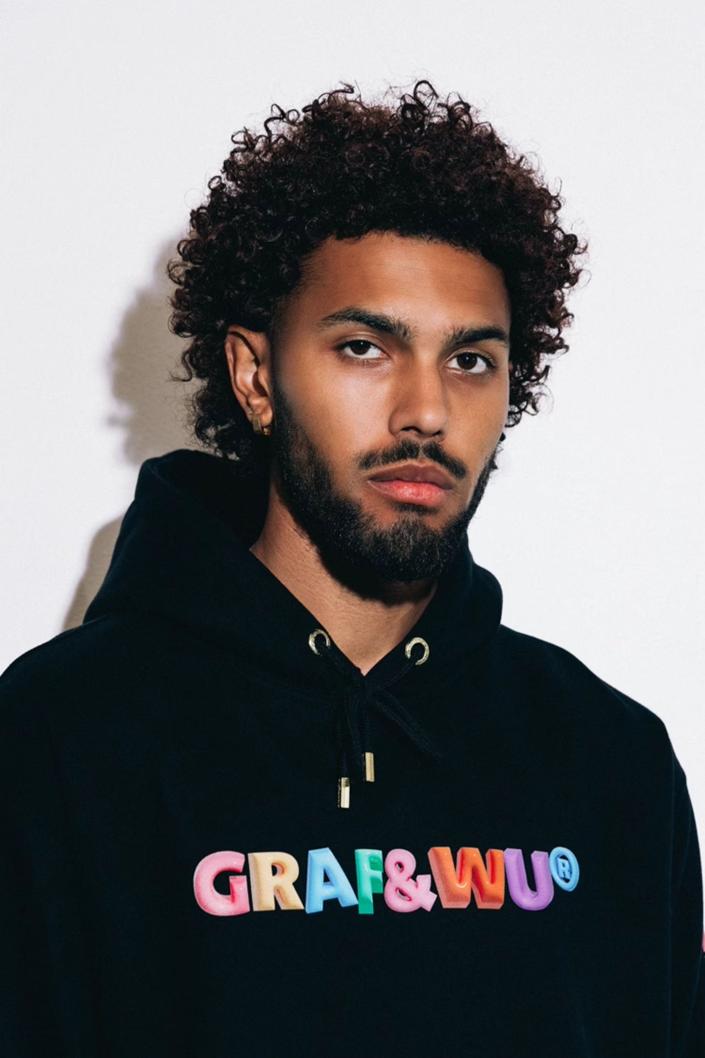 GRAF&WU Expansion Effect Inflatable Visual Printed Fleece Thick Hoodie