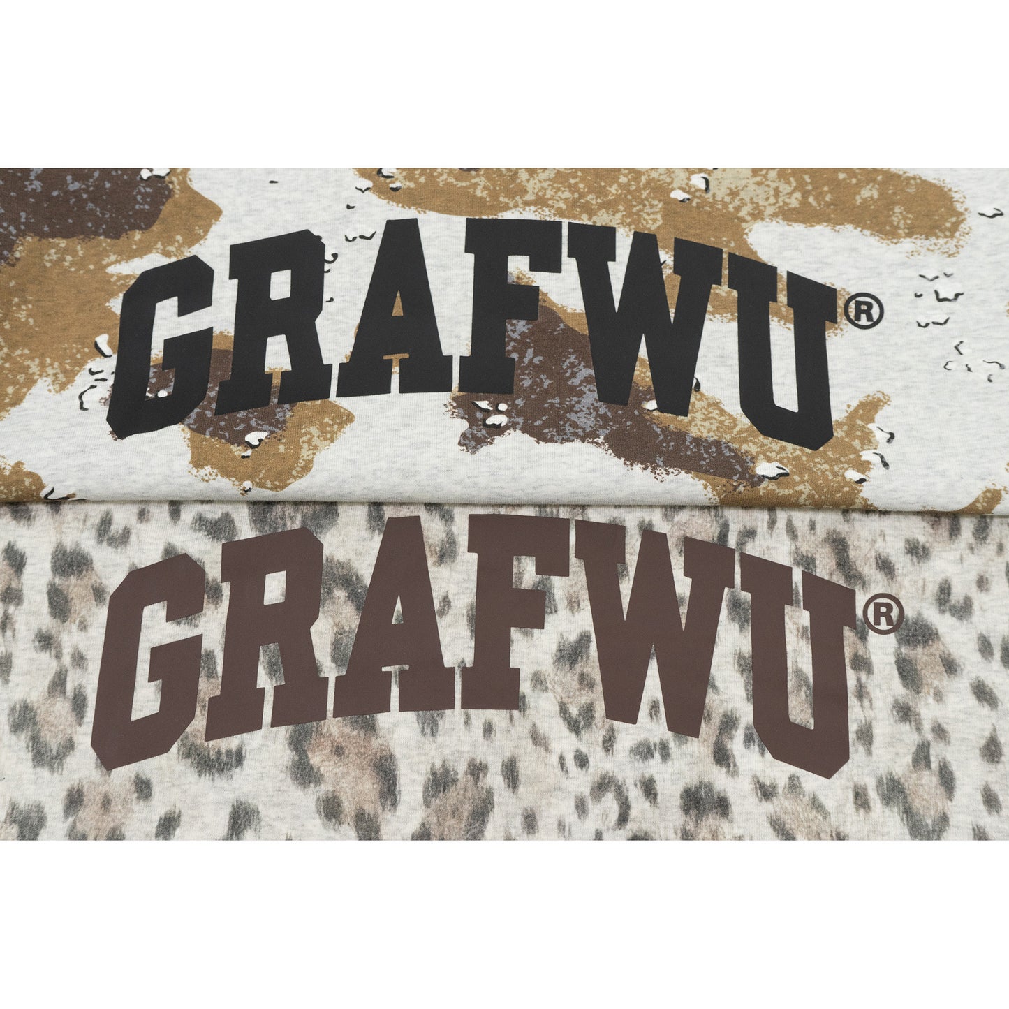 GRAF&WU Mini Floral Leopard Camouflage Print Cotton T-shirt
