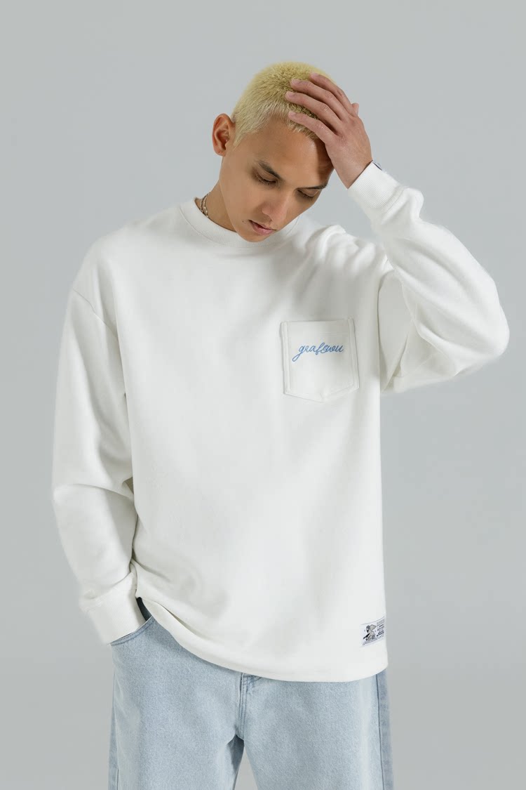 GRAF&WU Clean Fit Basic Cotton Long-sleeved T-shirt