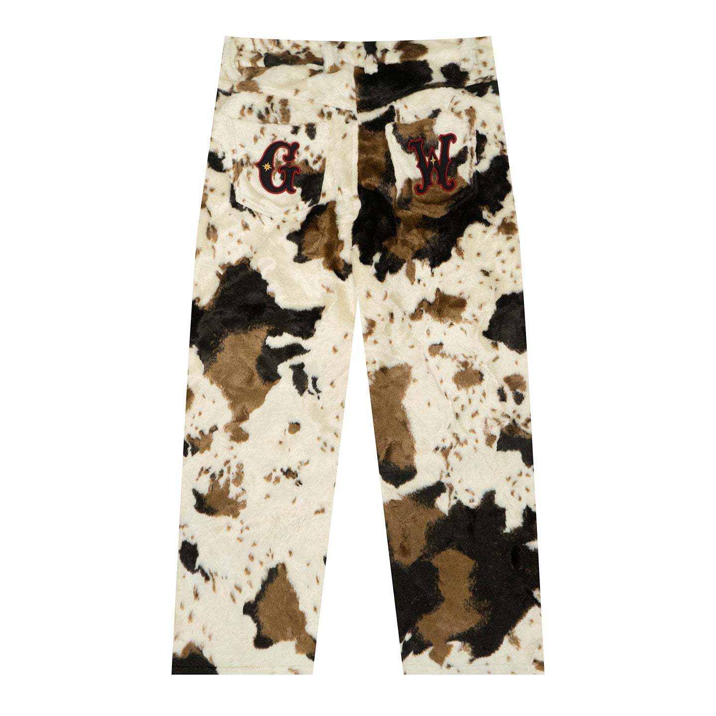 GRAF&WU Western Soft Horsehair Fashion Warm Thick Pants