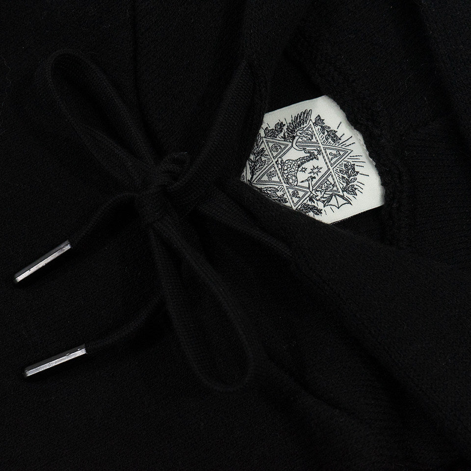GRAF&WU Simple Retro Loose Knitted Sweater Hoodie