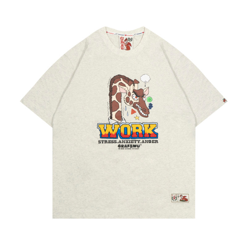 GRAF&WU Work Stress Giraffe Graphic Tee