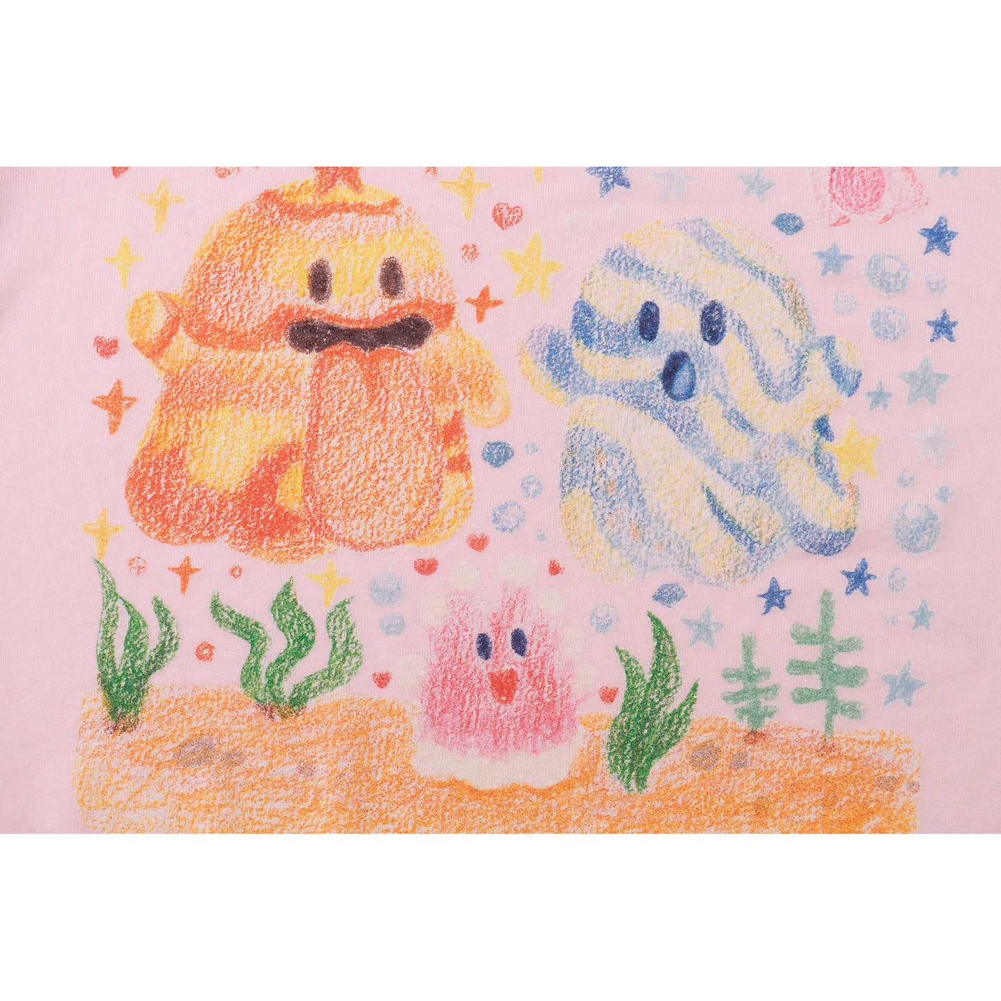 GRAF&WU Tencel Thin Long-Sleeve Cute Ghost Planet Art Shirt