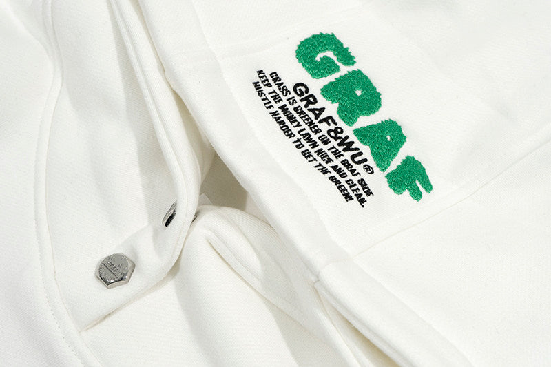 GRAF&WU Weed-removing Giraffe Print Fleece Loose Streetwear Hoodie