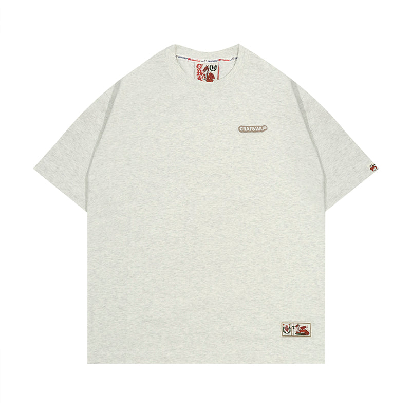 GRAF&WU Street Casual Solid T-Shirt