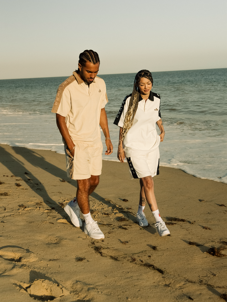 GRAF&WU Corduroy Letter embroidery Polo Shirt