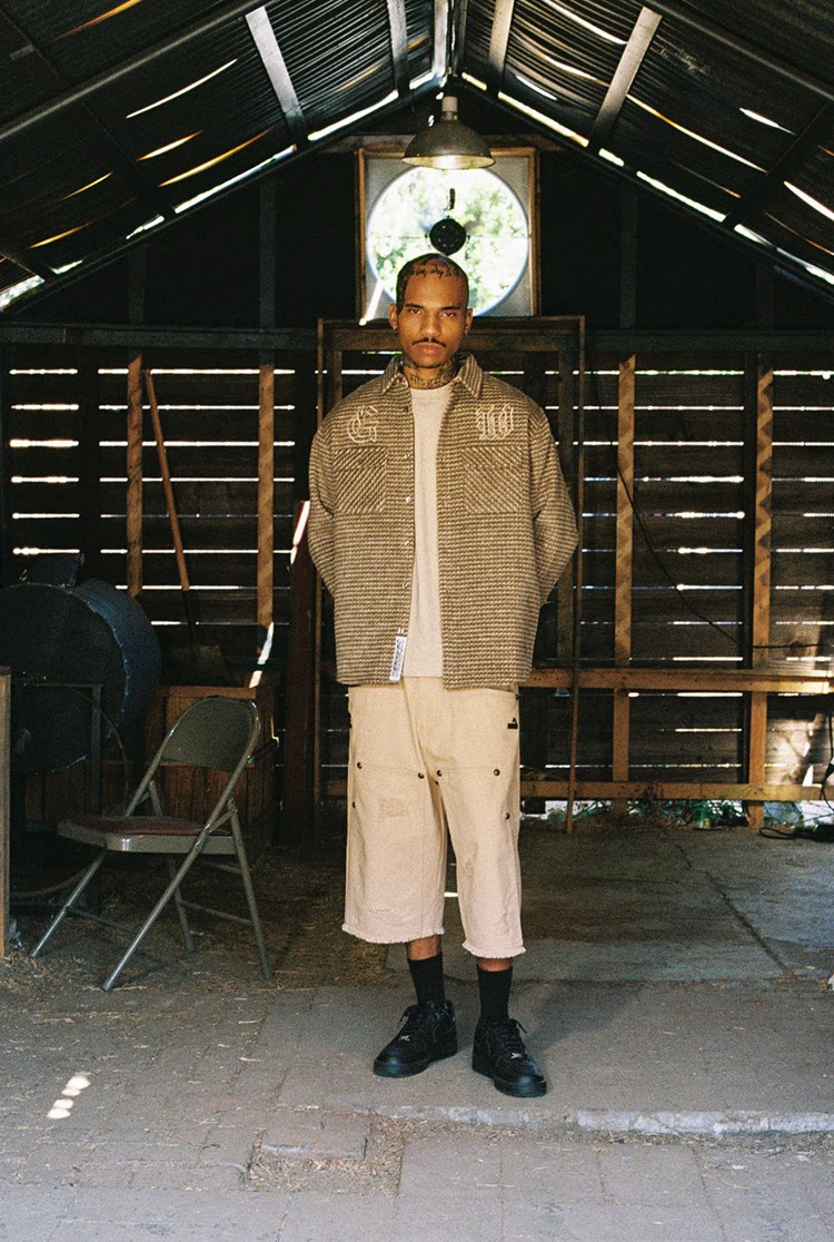 GRAF&WU Embroidered Off-road Vehicle Houndstooth Wool Shirt Coat