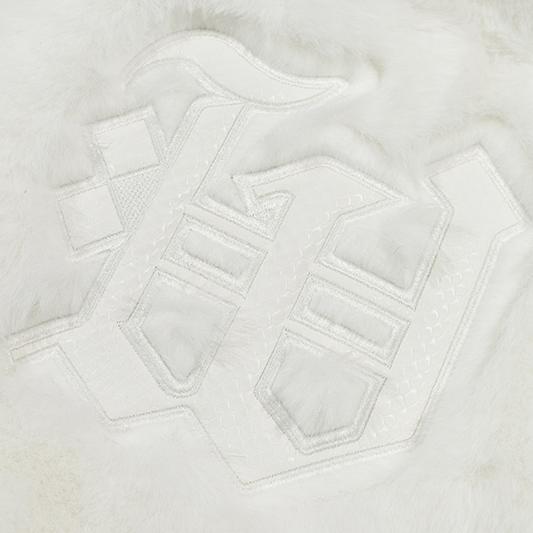 GRAF&WU Snakeskin Patch Embroidery Logo Faux Fur Jacket - Luxury Streetwear Coat