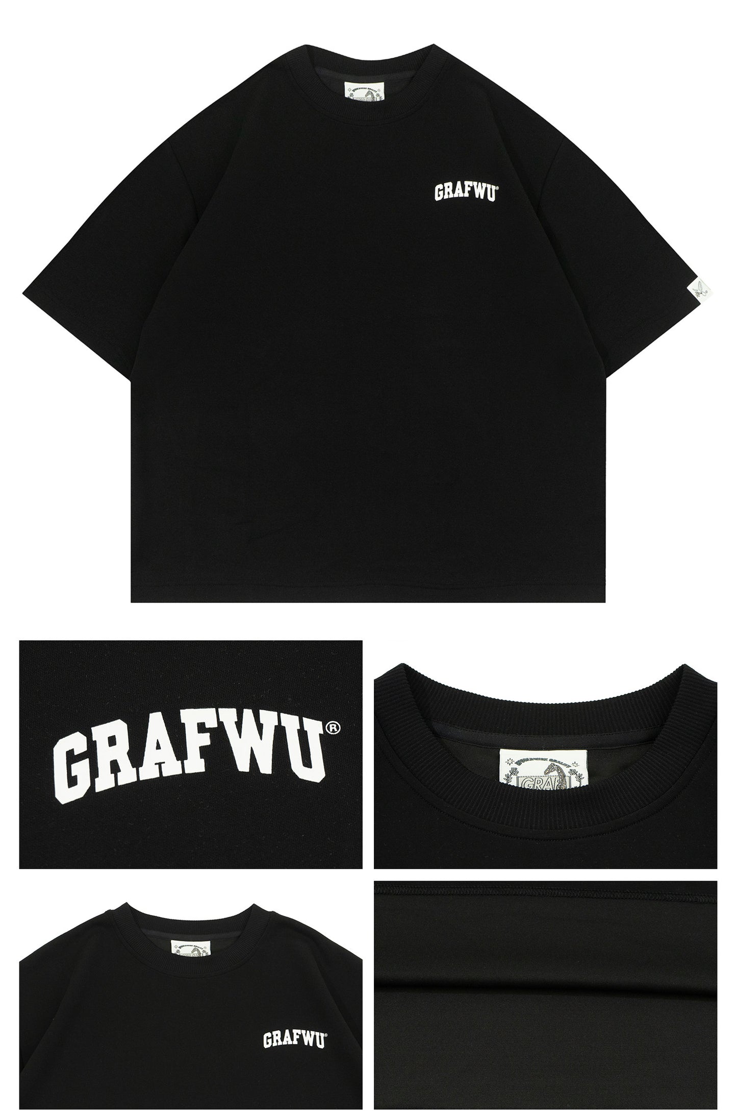 GRAF&WU Logo Fashion Cool Feeling Cozy T-shirt