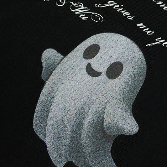 GRAFWU Booghost of you Sad Memories Poetry Text T-Shirts