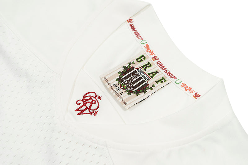GRAF&WU Football Club Floral Embroidery Sports Mesh Jersey